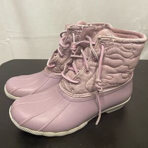 Lilac Sperry Duck Boots